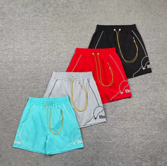 RHUDE Black Speed Letter Utility Shorts