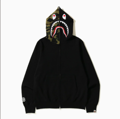 BAPE Black WGM Shark Zip Hoodie