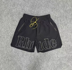 RHUDE Black Motorsport Graphic Shorts