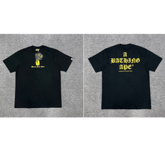 Foreign Trade APE Ape Man Trendy Brand Heavy duty Round Neck Printed Men's and Women's Same Style Loose Short Sleeve T-shirt Amazon Wholesale (1)