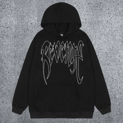 REVENGE Skull Graphic Pullover Hoodie