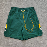 RHUDE Green Racing Logo Utility Shorts
