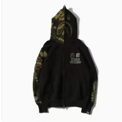 BAPE x UNDEFEATED Camo Shark Zip Hoodie
