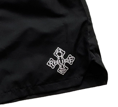 RHUDE Black Geometric Racing Shorts