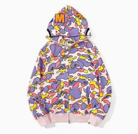 BAPE STA Letter Print Shark Hoodie