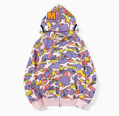 BAPE STA Letter Print Shark Hoodie