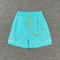RHUDE Black Speed Letter Utility Shorts