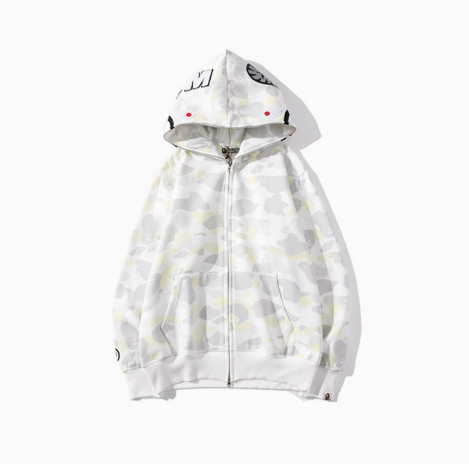 BAPE Luminous Shark Camo Zip Hoodie