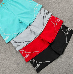 RHUDE Black Speed Letter Utility Shorts