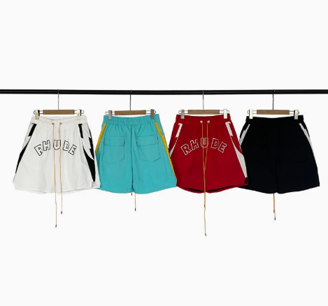 RHUDE White Velocity Letter Shorts