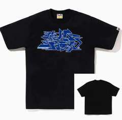 BAPE Blue Graffiti Kanji T-Shirt