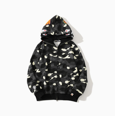 BAPE Shadow Shark Camo Zip Hoodie