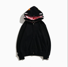 BAPE Black Shark Double-Layer Zip Hoodie