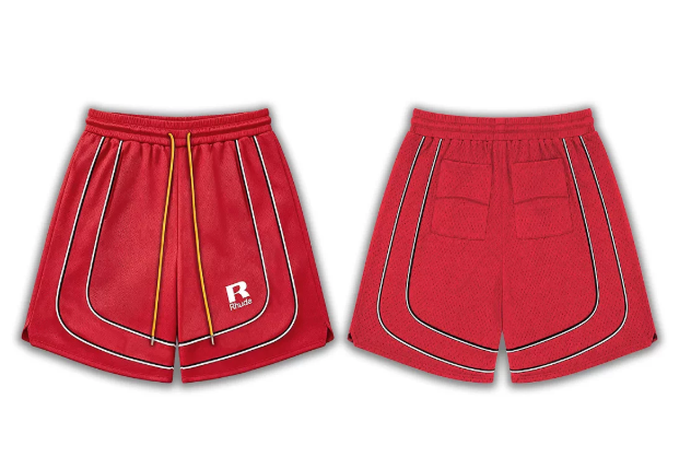 RHUDE Red Retro Court Mesh Shorts
