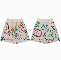 RHUDE Morant Paisley Intarsia Knit Shorts