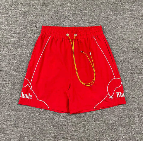 RHUDE Red Speed Letter Utility Shorts