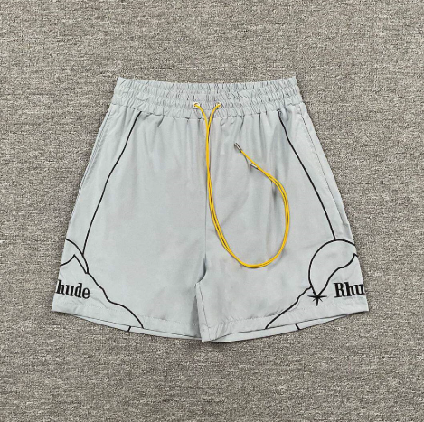RHUDE Light Gray Speed Letter Shorts