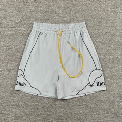 RHUDE Light Gray Speed Letter Shorts