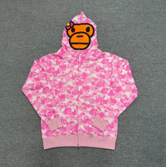 BAPE Baby Milo Camo Character Zip Hoodie
