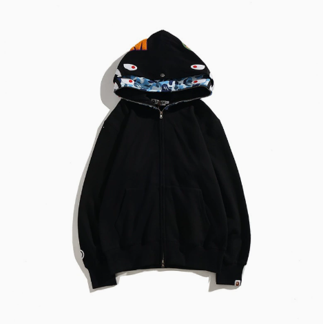 BAPE Shadow Shark Double-Layer Zip Hoodie