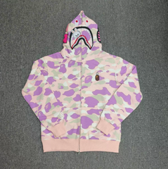 BAPE Lavender Pink Shark Camo Hoodie