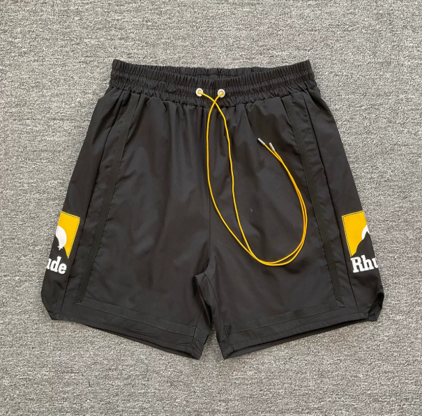 RHUDE Racing Logo Drawstring Shorts