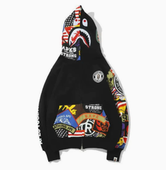 BAPE 19FW Graffiti Collage Shark Hoodie