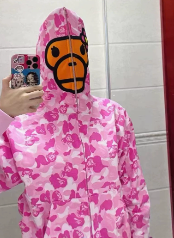 BAPE Baby Milo Camo Character Zip Hoodie