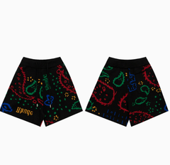 RHUDE Black Multicolor Bandana Jacquard Shorts