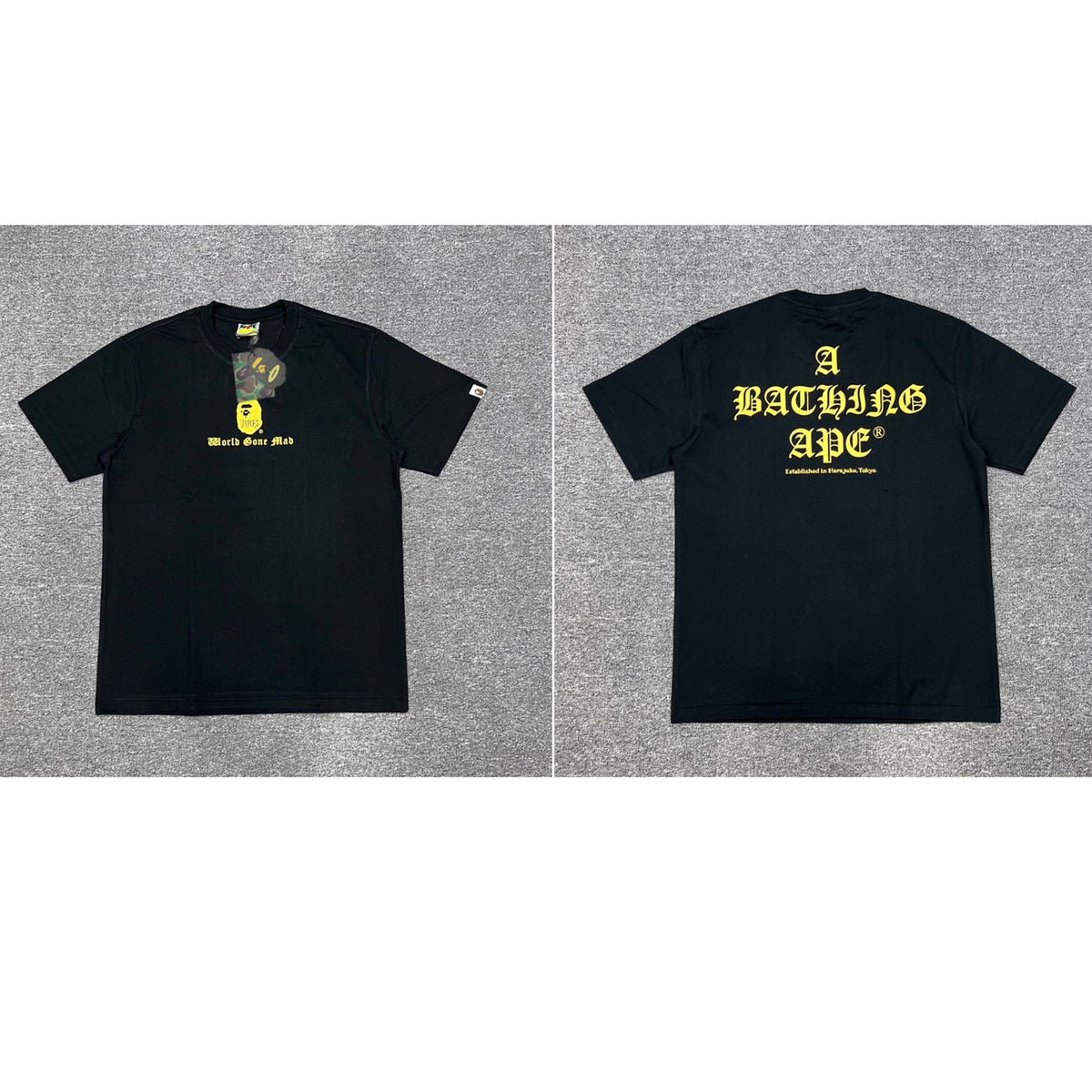 Foreign Trade APE Ape Man Trendy Brand Heavy duty Round Neck Printed Men's and Women's Same Style Loose Short Sleeve T-shirt Amazon Wholesale (1)