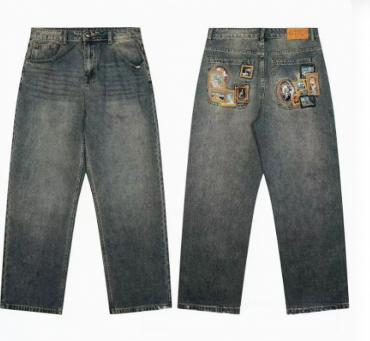 Derschutze Gallery Patch Straight-Leg Jeans