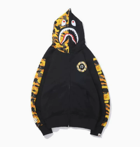 BAPE x XO Camo Shark Zip Hoodie