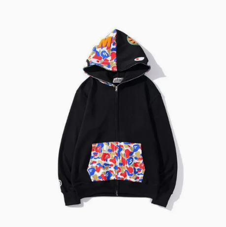 BAPE Shark Head ABC Camo Zip Hoodie