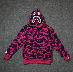 BAPE Purple Shark Camo Zip Hoodie