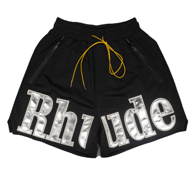 Rhude Black Mesh Shorts