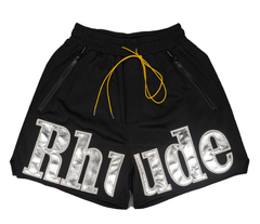 Rhude Black Mesh Shorts