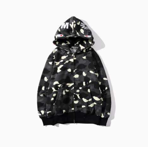 BAPE Onyx Shark Camo Zip Hoodie