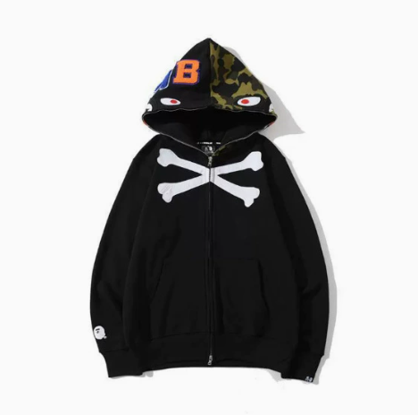 BAPE x mastermind JAPAN Skull Shark Zip Hoodie