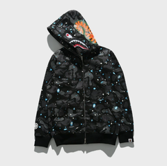 BAPE Midnight Shark Camo Zip Hoodie